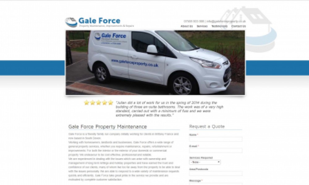 Gale Force Website Screenshot