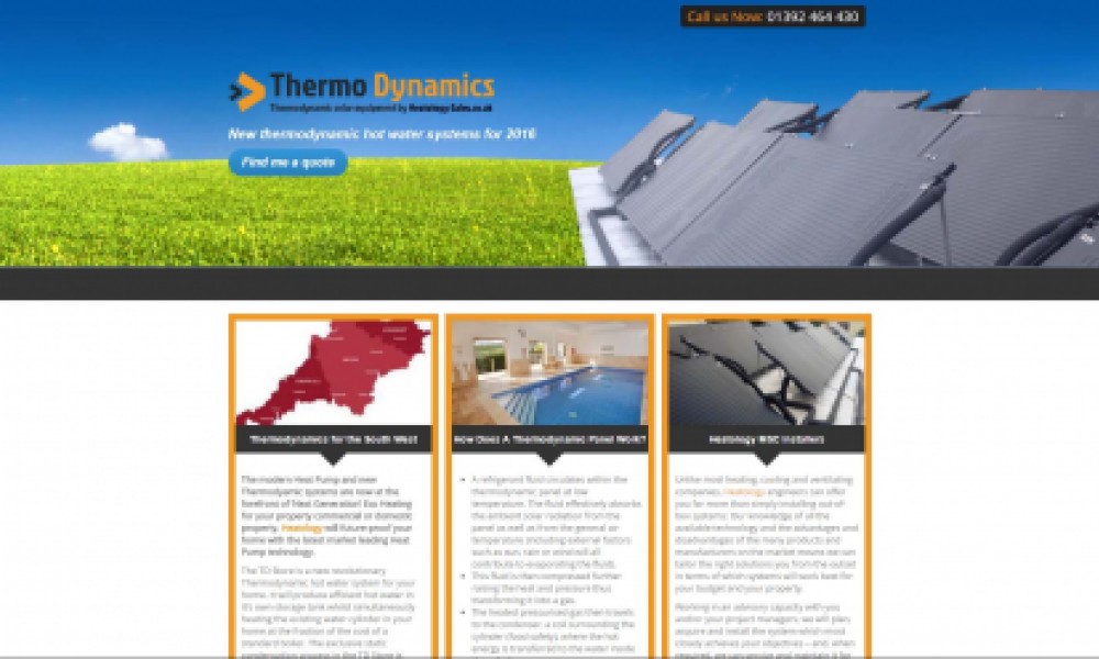 Thermo Dynamics Website Screenshot