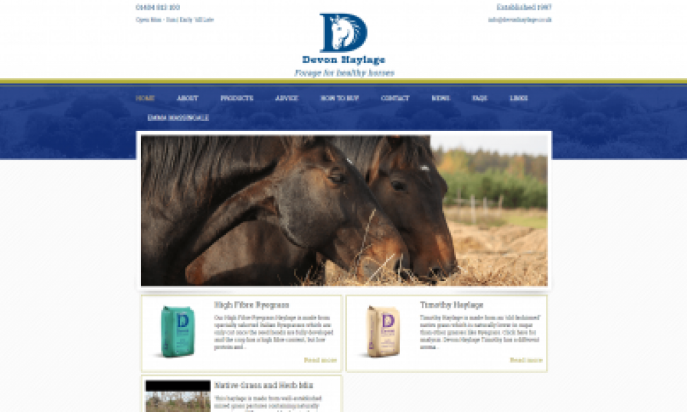 Devon Haylage Website Design